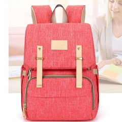 New Style Large Capacity Baby Boys and Girls Diaper Bag Backpack for Mom with Laptop Compartment (Pink)