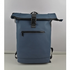 Leather backpack large capacity fashion trend fog face PU leather computer backpack Suppliers